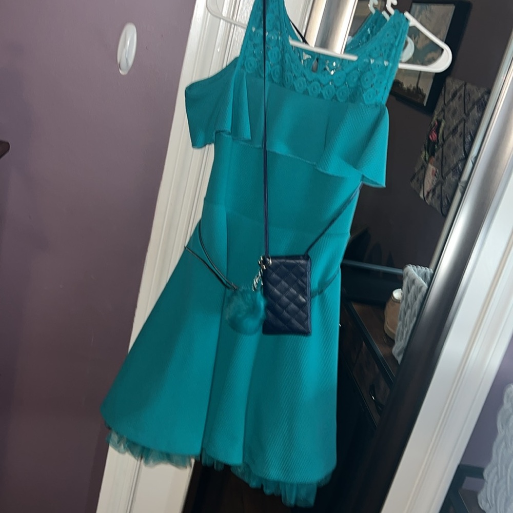 Girls Spring Dress with matching belt and purse